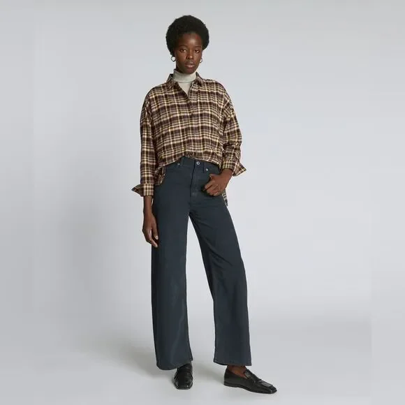 Everlane NWT The Boxy Plaid Flannel Size Small - Picture 5 of 12